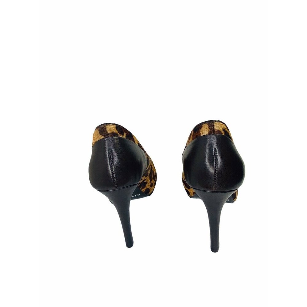 Gianni Bini Leopard Platform Heels Real Calf Hair & Leather 7.5M excellent! - Picture 8 of 10